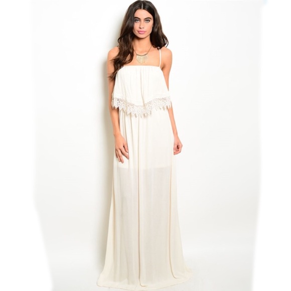 New💥! WILLOW cream maxi dress - Picture 2 of 7